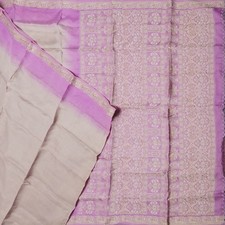 Namaste Vintage Lilac Sarees 100 Pure Silk Woven Indian Sari 5YD Craft Fabric