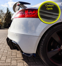 Heckansatz Seitenteile aus ABS für Audi TT 8J + S-Line Competition carbon optik