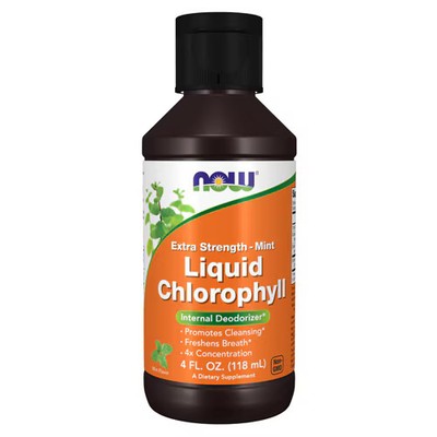 2 X NOW Liquid Chlorophyll Mint -- 4 fl oz