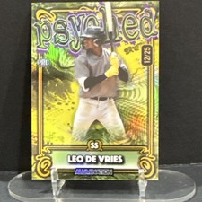 Wild Card Psyched Illumination 2024 Leo De Vries #12/25 Serial Numbered Baseball