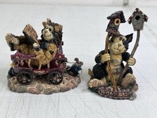 Boyds Bears 2PC Purrstone Cat Lot Chester Leo Birdbreath Roarsmore Vtg LTD ED