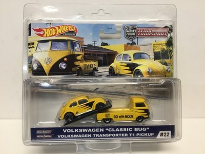 HOT WHEELS TEAM TRANSPORT #22 VOLKSWAGEN  CLASSIC BUG  & TRANSPORTER T1 PICKUP