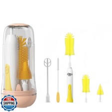 Travel Electric Baby Bottle Brush Set with Electric Bottle Cleaner and Water