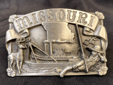 Missouri Mississippi River Siskiyou 1984 Belt Buckle