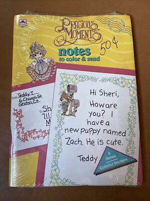 2 Precious Moments  Activity Books - Mini Boxes To Color & Share And Notes