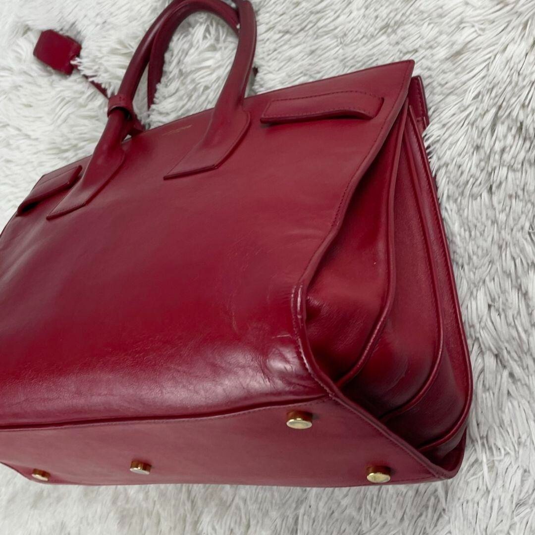 Borsa a tracolla Yves Saint Laurent Sac de Jour rossa 2 vie 9 4 pollici autentica GIAPPONE
