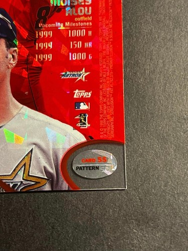 1998 Topps Tek Diffractor Refractor Finish Pattern #57 Moises Alou Astros #55 - Picture 10 of 10