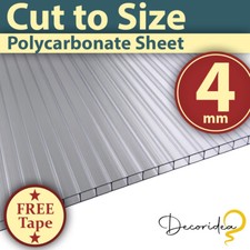 Britshield 4mm Clear Polycarbonate Roofing Sheet - UV Protection - Cut to Size