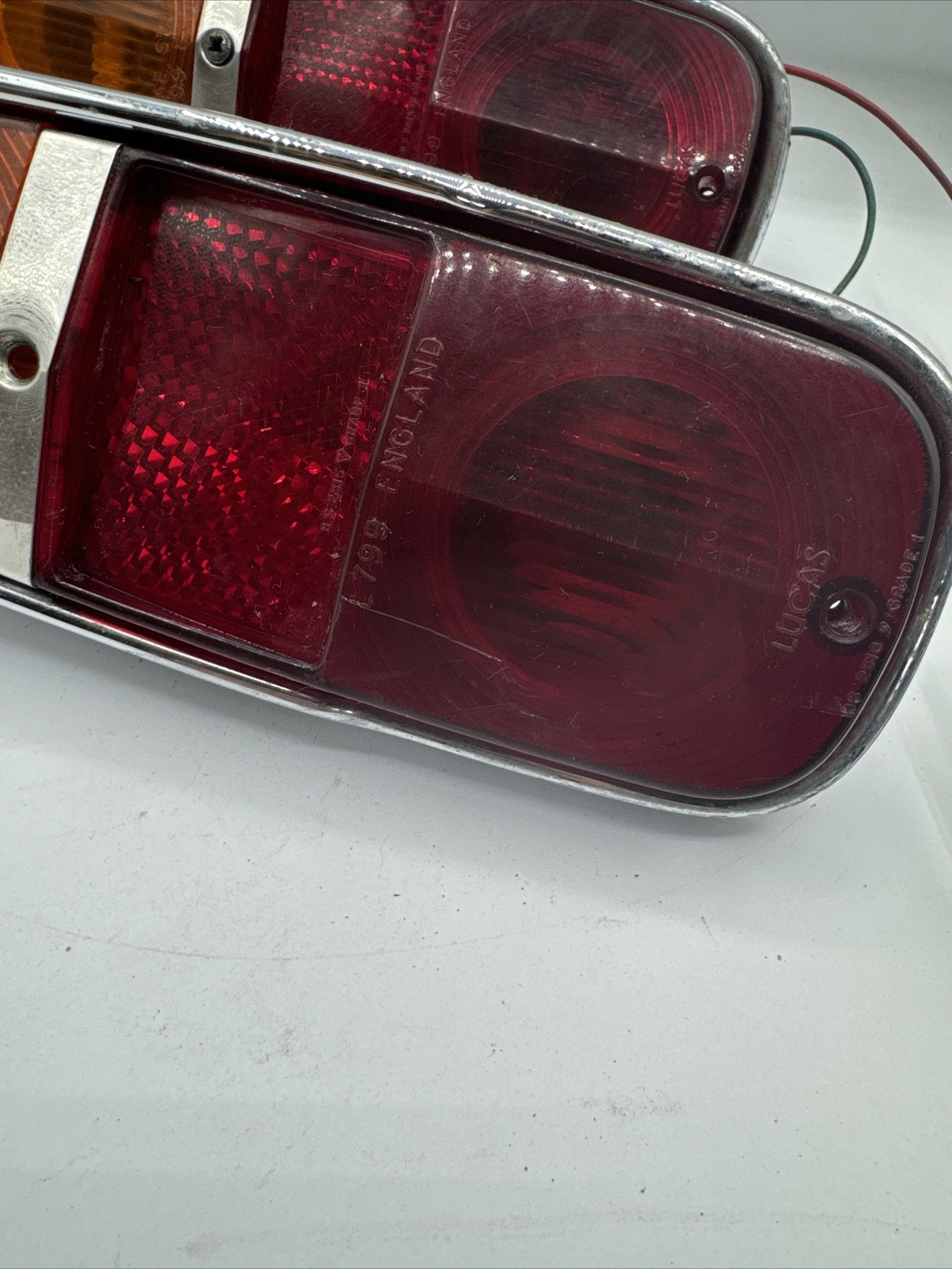 Triumph Tr5 And Aston Martin,Original Lucas  Rear Lamp Lenses, And Housing L799.