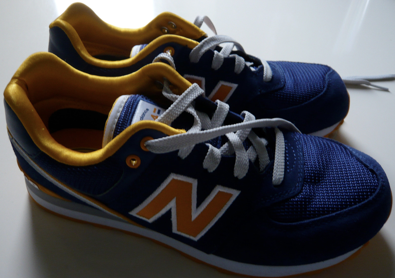 New Balance KL574JNG Sneakers Kids Kids Sneakers Gr. 38 Leder Textil blau gelb f1eef3 New Balance KL574JNG Sneakers Kids Kids Sneakers Gr. 38 Leder Textil blau gelb f1eef3