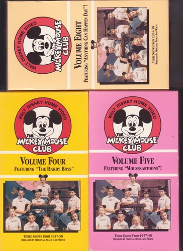 THE MICKEY MOUSE CLUB (1955-58) 3VHS ~Volumes 4, 5 & 8/Annette Funicello~