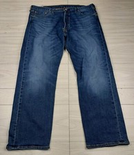 Levis 501 XX Jeans Mens 40x30 Dark Blue Button Fly Straight Leg Denim Western