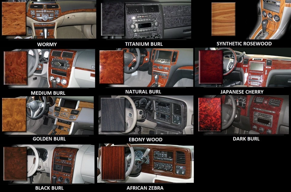 Kit de molduras de tablero de madera grande de lujo para Acura RL 2005-2012 Foto 2 de 3