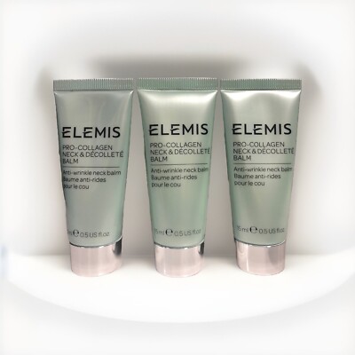 Elemis Pro Collagen Neck&Decollete Balm New And Sealed 3X 0.5oz travel bottles