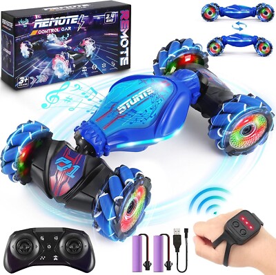Ophy Ferngesteuertes Auto, RC-Stunt-Auto mit Licht- und Soundeffekten, 360°-Dreh