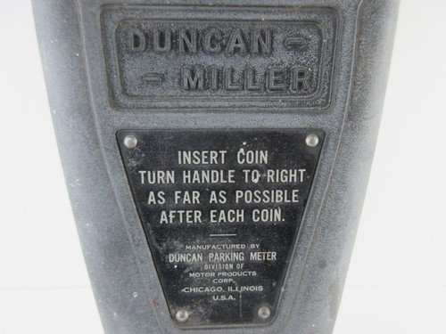 DUNCAN MILLER PARKING METER 1/5/10 CENT 2 HOUR LIMIT NO KEY - Picture 4 of 24
