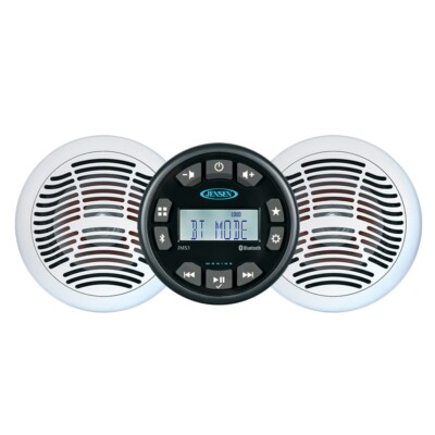 JENSEN AM/FM Bluetooth Marine Stereo System JMS3SPKG