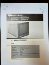 Vintage BMC GREEN CRT DISPLAY 1200SU 1200 SU Sales Brochure Catalog Ad *ORIGINAL