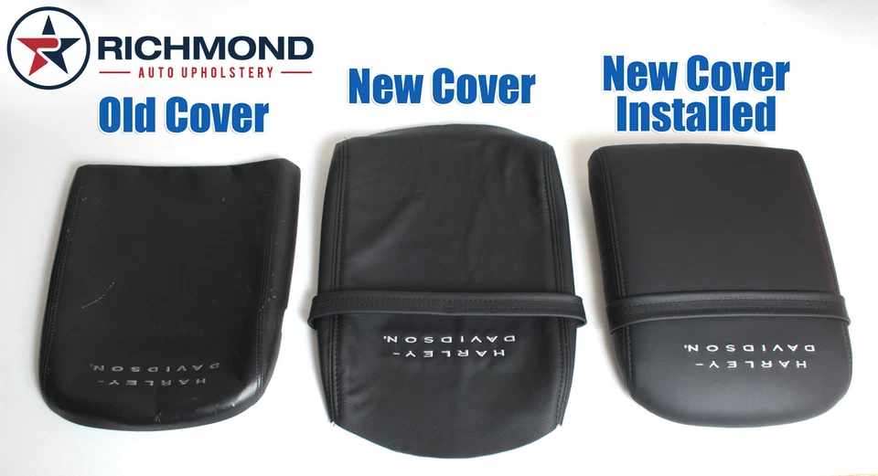 Ford F-150 2001 Harley-Davidson tapa de consola central cubierta de cuero de repuesto Foto 2 de 4