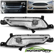 Front Bumper Pair Lamp LED Fog Light Kit For 2018 Ford Fusion 18-up Explorer