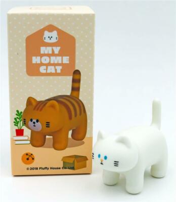 WHITE MY HOME CAT MINI VINYL TOY BLIND BOX FIGURE BY FLUFFY HOUSE