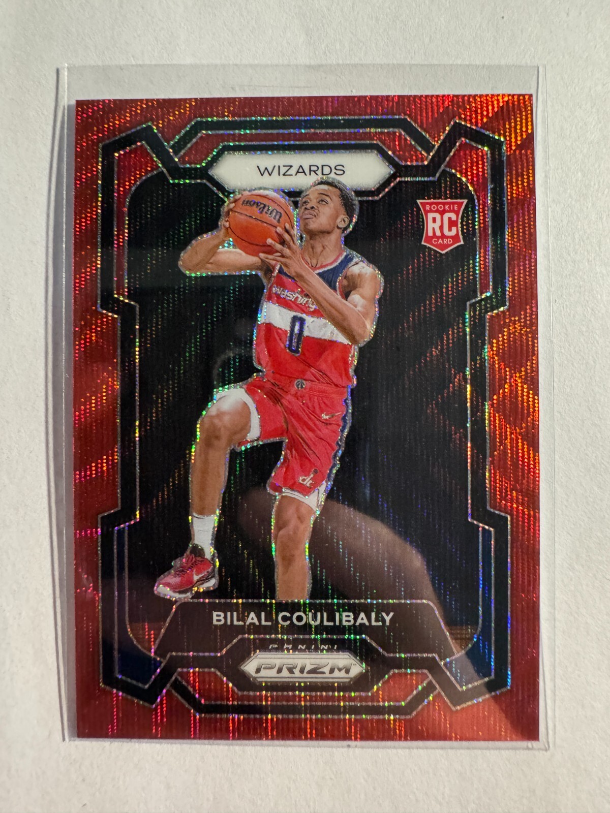 K211,494 - 2023-24 Panini Prizm Prizms Ruby Wave #153 Bilal Coulibaly