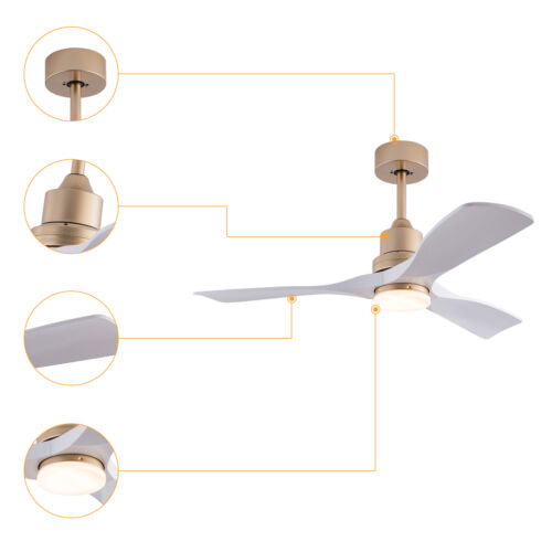 Indoor Ceiling Fan Light Bedroom Living Room Pendant Lamp & Remote Control - Picture 19 of 23