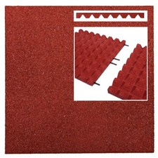 16m² Fallschutzmatten ROT + Verbinder Fallschutzplatte Gummimatte Fallschutz NEU