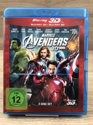 2D+3D Blu-Ray   Marvel - The Avengers 3D   2-Disc Set #M42