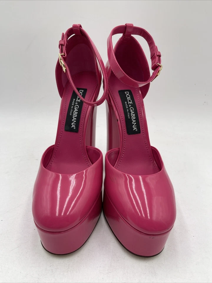 Zapatos de salón Dolce & Gabbana con plataforma de charol rosa talla 38,5 Foto 3 de 4