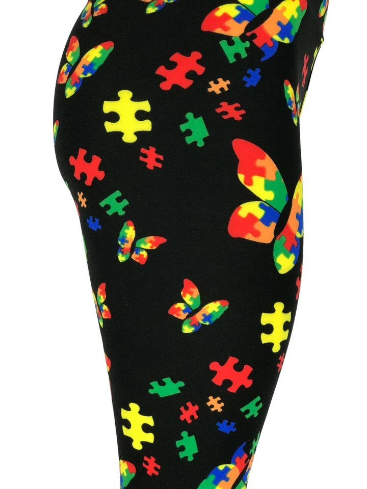 Rompecabezas de mariposas conciencia autismo alto y curvilíneo yoga TC mantecoso suave ENVÍO GRATUITO Foto 3 de 3