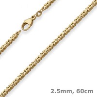 2,5Mm KöNigskette Goldkette Collier Halskette Aus 585 Gold Gelbgold 60Cm