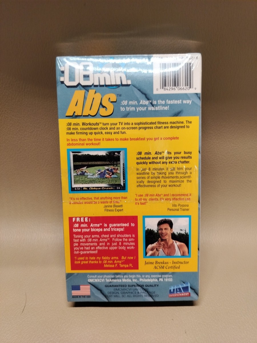 VHS :08 MIN ABS EXERCISE CORE WORK OUT 1994 New sealed As Seen On