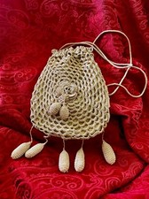 Vintage Crochet Reticule- Victorian Wedding Purse