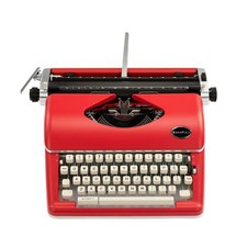 Red Vintage Typewriter for a Nostalgic Flow - Manual Typewriter Portable Mode... thumbnail