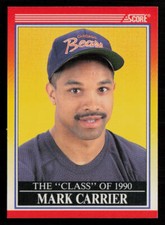 1990 Score #614 Mark Carrier Chicago Bears Football Card
