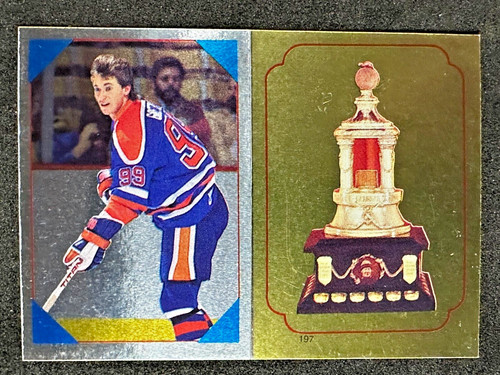 Vezina Trophy, Wayne Gretzky [Foil] 1985 O-Pee-Chee Sticker card