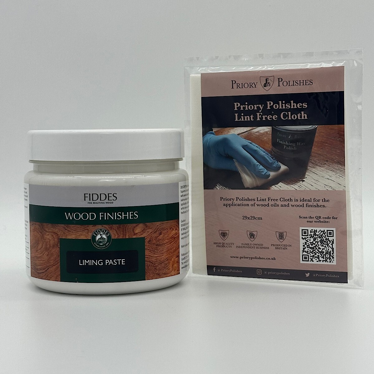 Fiddes Liming Paste - 1kg + Free Priory Polishes© Lint Free Cloth