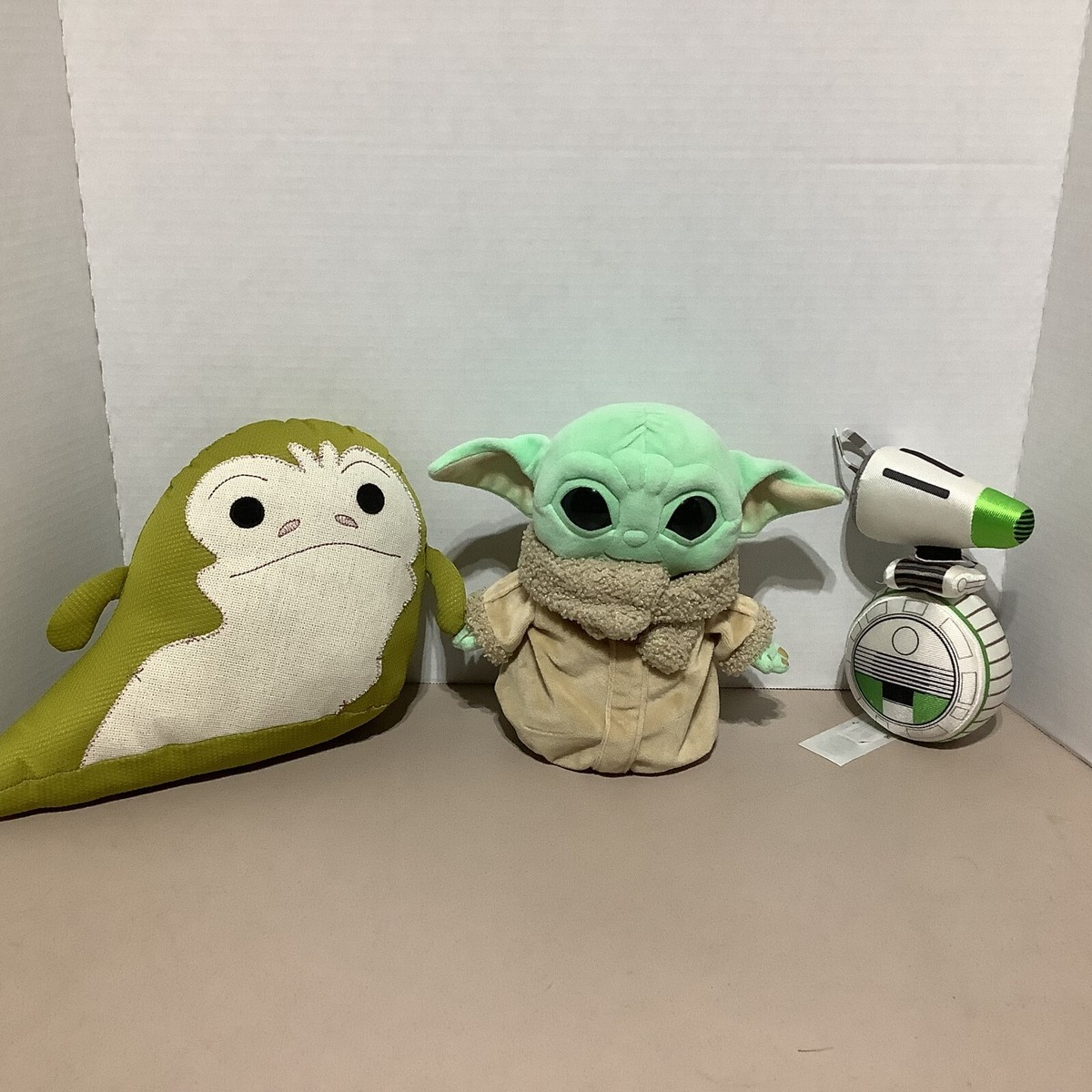 Star Wars 3 Plush Lot! The Child Baby Yoda Grogu, Jabba The Hutt