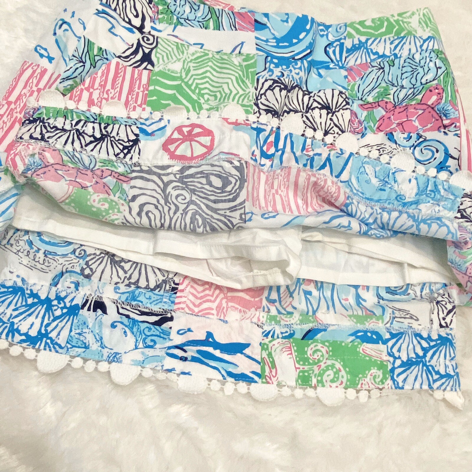 Lilly Pulitzer Marigold Patchwork Skort Size 0 W … - image 5