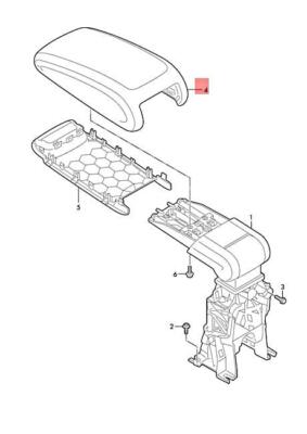 NEW AUDI Q2 GAB ARMREST FABRIC SOUL BLACK 8V0864207JFH4 ORIGINAL