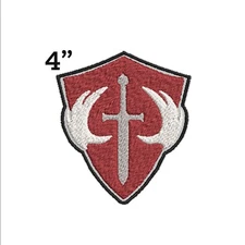 Knights Templar Patch Sword Shield Embroidered Crusaders Religious Military