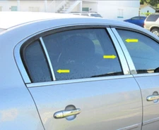 2006-2011 Buick Lucerne 6Pc Chrome Pillar Post Stainless Steel Trim Door Cover