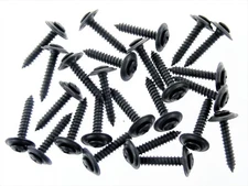 GM Black Interior Trim Screws- #8 x 1" Long Countersunk Washer- 25 screws- #242