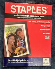 Staples professional high gloss Photo paper Inkjet - 8.5 x 11 - 25 sheets NIB