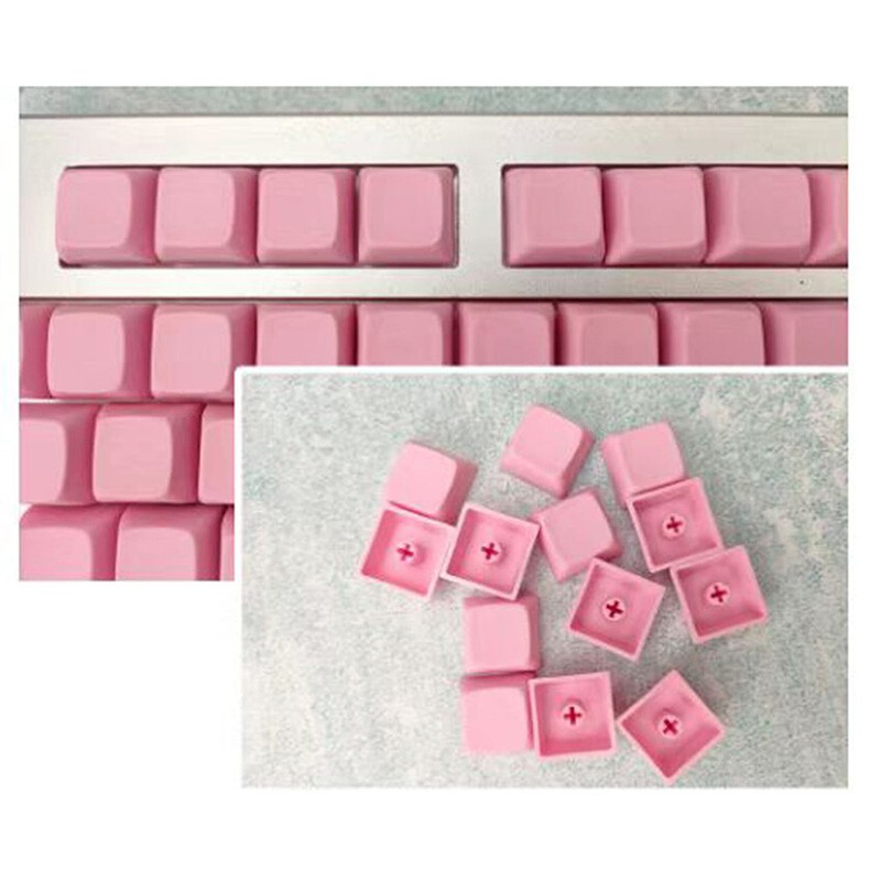 PBT Pink Opaque XDA Keycap 1U Keyboard Key Caps Replace for Mechanical Keyboard