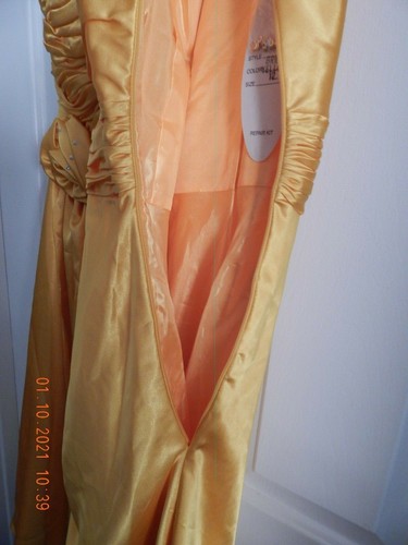 CASSANDRA STONE YELLOW Ruched Cocktail Party Prom short formal dress SZ 12 NWT - Picture 3 of 7