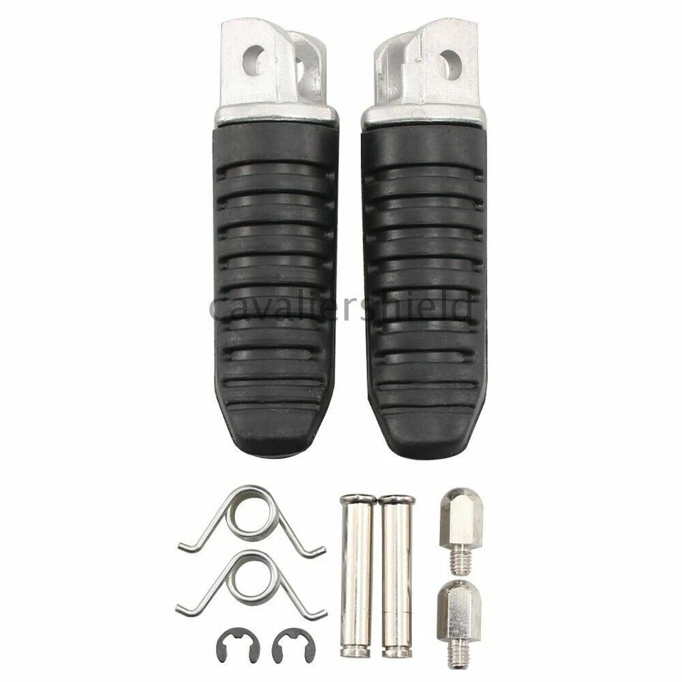 Black Aluminum Alloy Front Rider Footrest Foot Pegs For Suzuki GSX1300R Hayabusa - Image 2 of 4