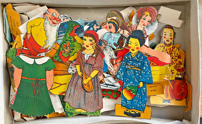 50 Sujets En Carton JELP Nantes 1920 - Personnages Vintage Costumes Debout