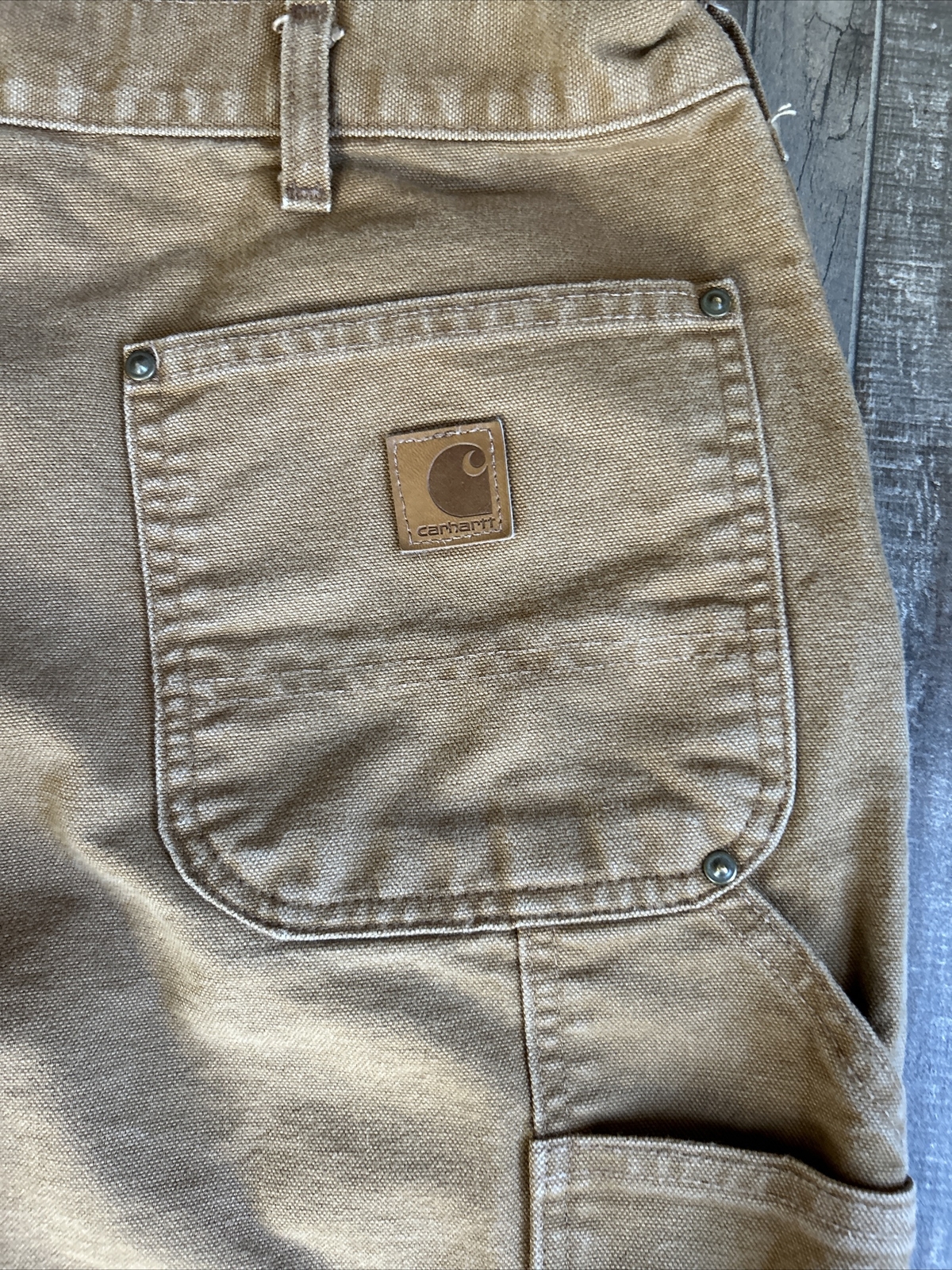 Vtg Carhartt Double Knee Carpenter Work Pants Brown 4… Gem